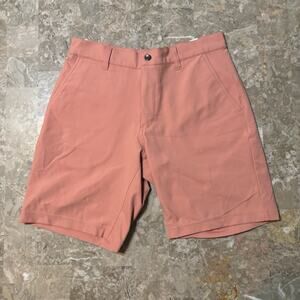 State and Liberty Shorts Mens 31 Pink Athletic Fit 4-Way Stretch Performance